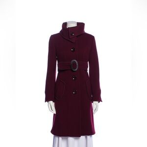 Soia & Kyo Deep Burgundy revolve Trench Coat wool size s